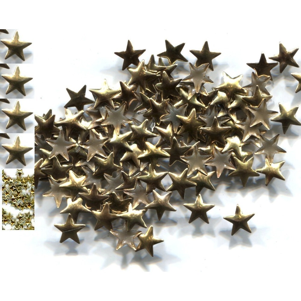 STARS Smooth Rhinestuds 8mm GOLD Color Hot Fix  iron on  2 Gross‎  288 Pieces